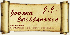 Jovana Cmiljanović vizit kartica